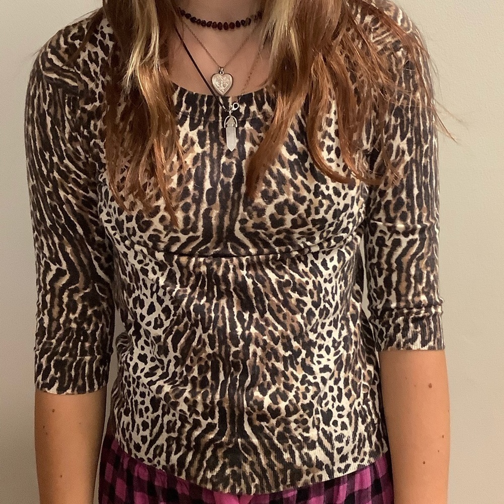J. Crew Leopard print shirt. Size S